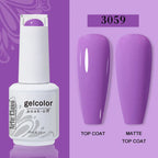 Arte Clavo Transparent Nude Pink Color Jelly Gel Nail Polish Semi Permanent 15ml Top Coat Soak Off UVLED Varnish Nail Art Design