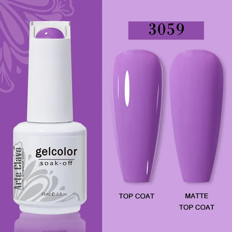 Arte Clavo Transparent Nude Pink Color Jelly Gel Nail Polish Semi Permanent 15ml Top Coat Soak Off UVLED Varnish Nail Art Design