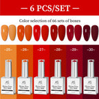 AS 6pcs Color Nail Gel Polish Kit Jelly Pink TPO FREE HEMA FREE Self Leveling Nude Natural Pink Nail Varnish Manicure Set
