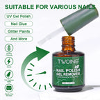 TWOING 2.0 15ml Magic Fast Nail Gel Polish Remover Clean UV Soak Off Semi Permanent Varnish Nail Art Removal Tools Manicure