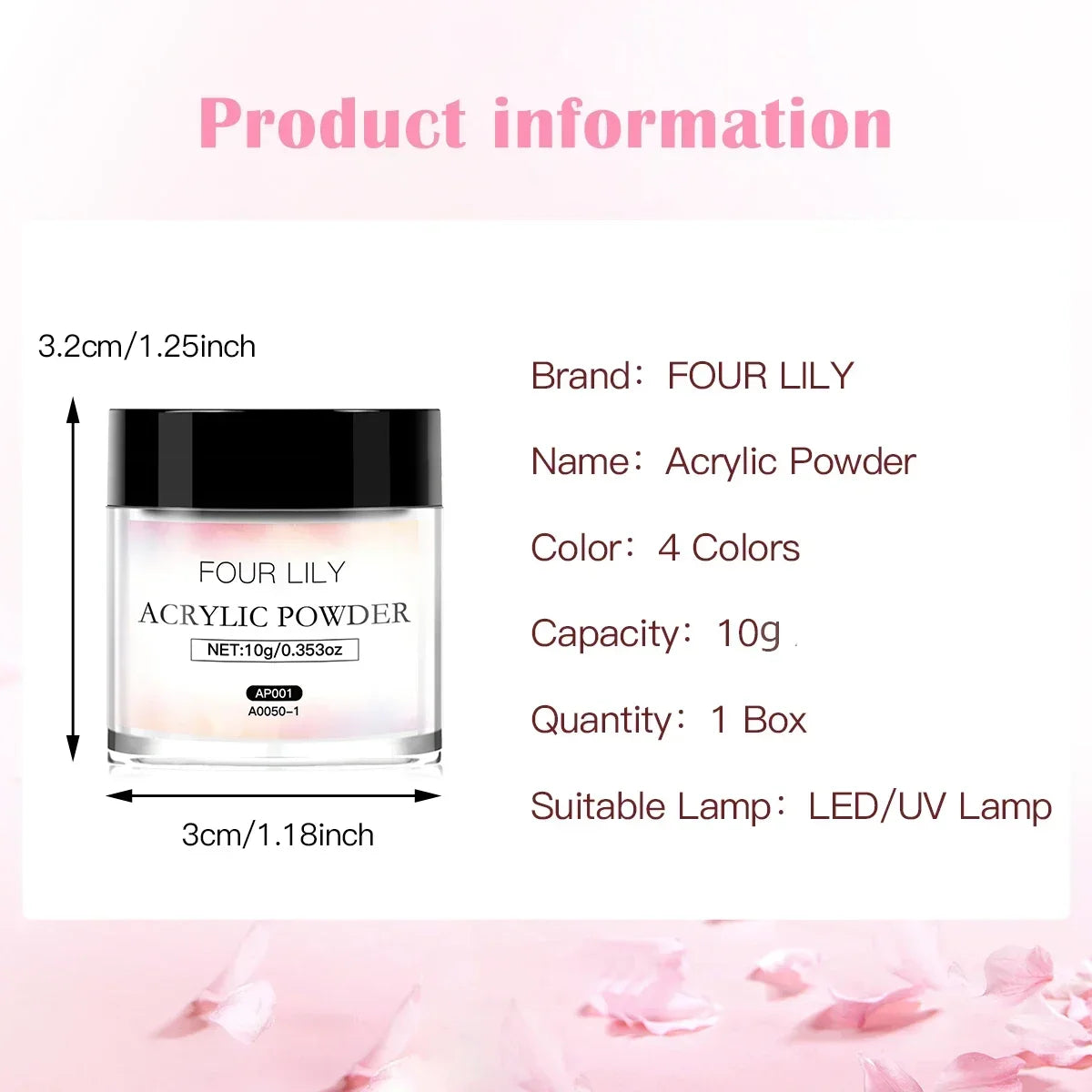 FOUR LILY Acrylic Nail Kit Nail Acrylic Powder Crystal Liquid Set With Nail Brush For Acrylic Nails Extension Carving Manicure