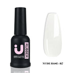 UNO JYJ Nude Rubber Base Gel Polish Semi-permanent Nail Polish UV Varnish Manicure Natural Nail Base Coat 7 Colors Basis Gellac