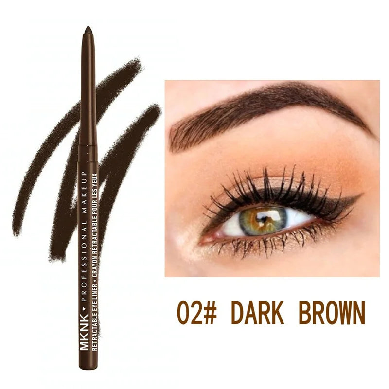 Waterproof Black Eyeliner Pencils Smudge-Proof Long-Lasting Beginner-Friendly Eye Makeup High Pigment Black White Eye Liner Pen