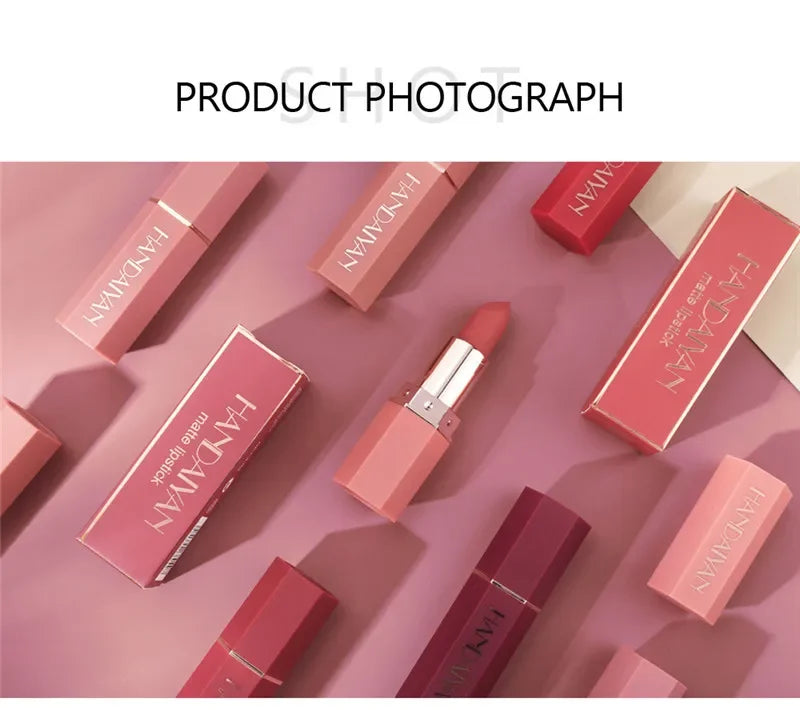 Matte Velvet Lipstick Waterproof Lasting Purple Tint Lip Gloss Non Stick Cup Moisturize Lipstick Not Fading Luxury Lips Makeup