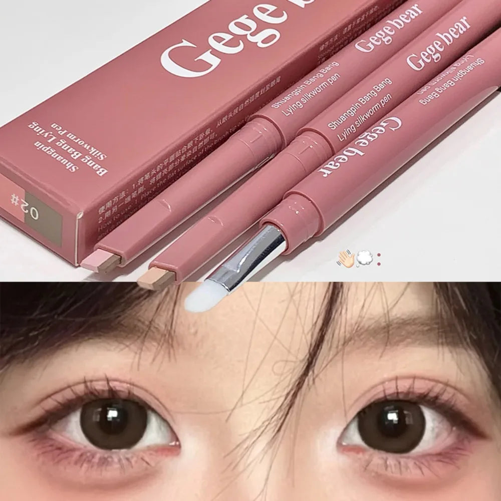 Bicolor Under Eye Pencil 2 In 1 Brightening Highlighter Nude Pink Shadow Stick Aegyo Sal Lying Silkworm Eeyshadow Lash Makeup