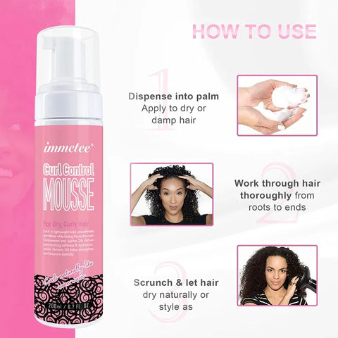 Curly Hair Mousse Hair Styling Mousses Styling Products Curl Protection Anti-frizz Moose Foam Hairs Frizz Curly Hair Products