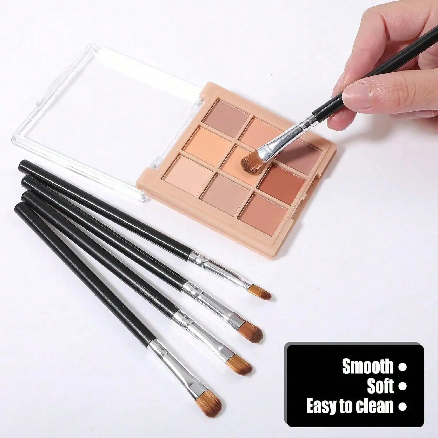 3 Pack Professional Eye Makeup Tools Flat Concealer Brush Small Blending Eyeshadow Brush Portable Mini Eyebrow Concealer Brush Set For Women Daily Makeup
