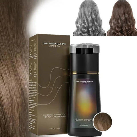 3-in-1 Hair Dye Shampoo Quick Color White Blackening Oil Control Fluffy Nourish Natural Long-Lasting Gentle