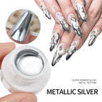 5/7/8/10ml Metallic Gel Gold Mirror Effect Gel Nail Polish French Design Line Flower Drawing Gel Nail UV Soak Off Polish Varni