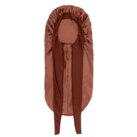 Extra Large Hair Long Silk Bonnet Cap With Elastic Satin Hair Band Comfortable Head Cover Night Sleep Hat For Sleeping Shower