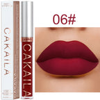 CAKAILA Waterproof Liquid Lipstick Set - Nude, Matte Red | 24-Hour Long-Lasting Lip Gloss | Suitable For All Skin Types