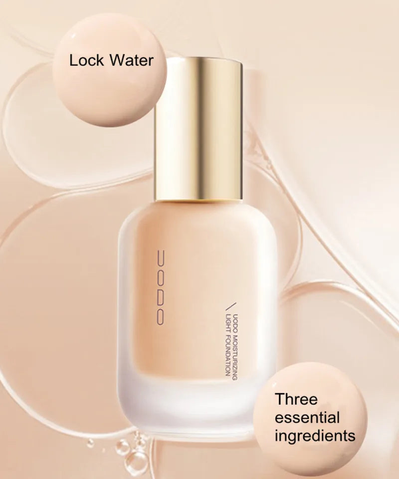 UODO Hydrating Oil-Control Foundation Liquid Long-Lasting Matte Finish Lightweight Formula For Oily&Combination Skin Base Makeup