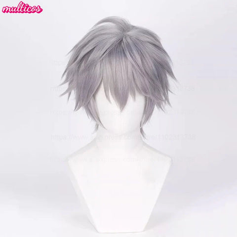 Till Cosplay Wig Alien Stage Cosplay Silver Grey Heat Resistant Hair Stage Show Conmic-Con Christmas Holloween Anime Wigs