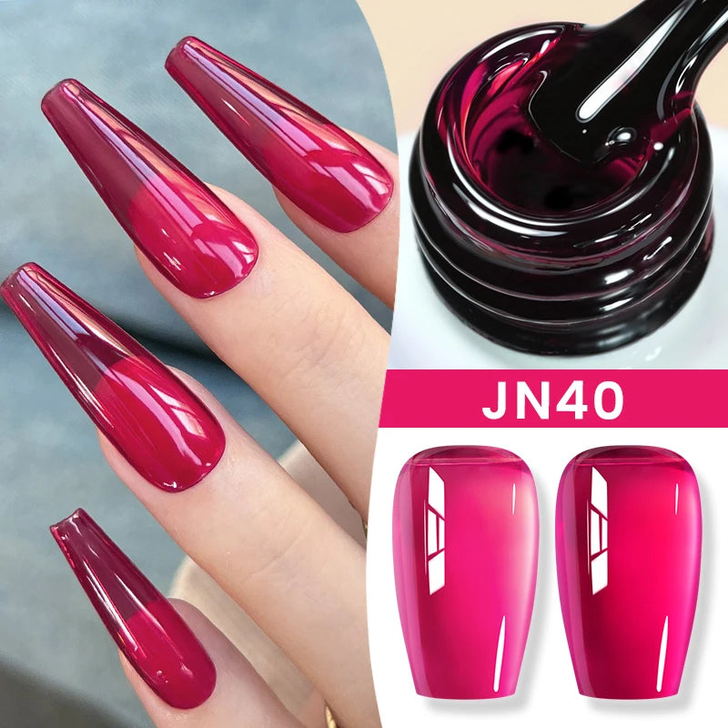 BORN PRETTY Milky White Jelly Nude Gel Nail Polish 10ml White Translucent Soak Off Gel Vernis Semi Permanent Need UV Light Cure
