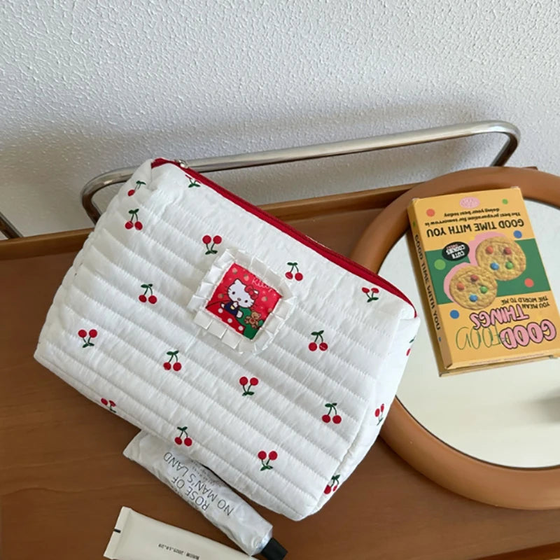 Ladies' Cute Large Capacity Cat Makeup Bag Women Instagram Travel Portable Convenient Toilet Bag Student Storage Pen Case