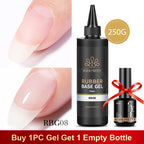 BORN PRETTY 250g Super Top Coat Base Gel Soak off UV LED Drying Long Lasting Semi Permanent Jelly Nude Pink Gel Nail Polish