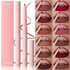 DUNUF 12 Color Velvet Matte Lipliner Pencil Waterproof Non-stick Cup Lipstick Nude Pink Lip Liner Outline Lips Contour Makeup