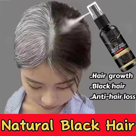 Gray White Hair Treatment Serum Cover White Hair To Black Natural Color Repair Spray Anti Loss Hair Restore Healthy Hair Care