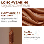 BEAUTY GLAZED Liquid Contour Natural Weightless Long-wearing Smudgeproof Bronzer Face Cosmetics