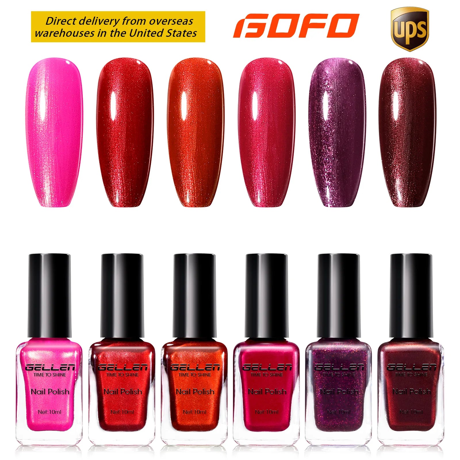 GELLEN Dark Red Jelly Transparent Gel Nail Polish Pink Skin 6pcs Set Quick Air Dry Autumn Winter Nails Polishes 10ml 2026 New