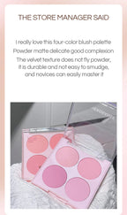 4 Colors Blush Powder Face Makeup Set Mixed Sweet Warm Colors Matte Cheek Powder Facial Beauty Cosmetic Makeup Blush