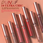 DUNUF Lip Gloss And Lip Oil Set 2-Piece Long-Lasting Waterproof Matte Moisturizing Non-Fading Lipstick Collection