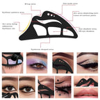 5 in 1 Eyeshadow Stencil Silicone Eyeshadow Tool Reusable Eye Makeup Aid Stencils Eyeliner Template for Beginners Makeup Tool