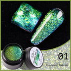 AWStorG 5ML Super Silver Metallic Gel Nail Polish Metal Effect Painting Gel Chromes Varnis Semi Permanent for Nail DIY