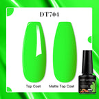 MEET ACROSS 7ml Red Blue Green Metallic Gel Nail Polish Super Bright Mirror Effect Semi Permanent LED UV Gel Nail Art Varnish