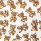 10Pcs Pink Gold Bear Nail Charms Japanese Cartoon Jewelry Nails Art Decoration 3D Rabbit Bear Manicure Accessories For Girl Lady