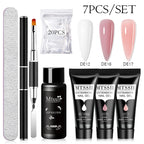 Mtssii 17PCS/Set 20ml Nail Extension Gel Set Builder UV Gel for Nails With 6W UV LED Lamp Nail Extension Tools Kit For Beginner
