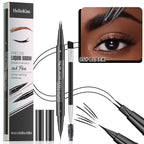 Curved Eyebrow Pen - Eyebrow Pencil, Brow Pencil 2-in-1 Dual-Ended Microblading Eyebrow Pen
