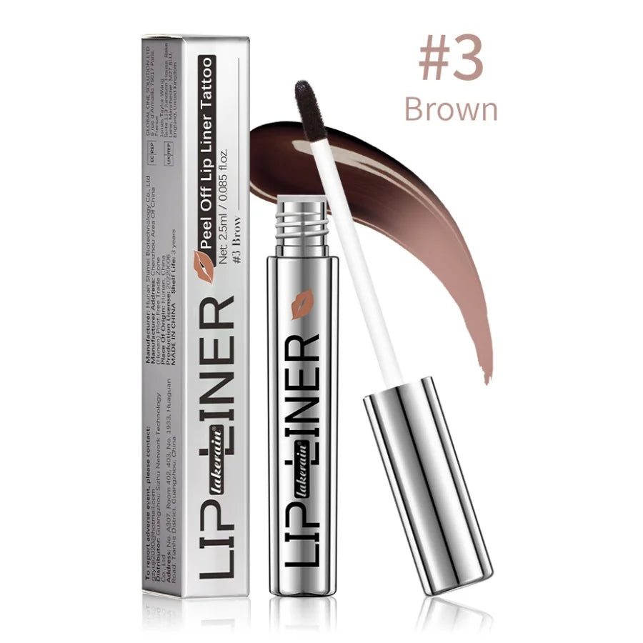 Matte Peel Off Lip Stain Long Lasting Lip Tint Stain Lip Liner Transfer Proof Lipstain Infused with Hyaluronic Acid & Vitamin E