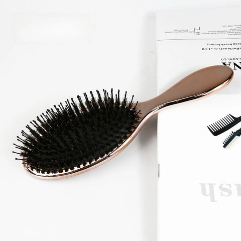 1PC Oval Boar Bristle & Nylon Hair Comb Mini Anti-static Hair Scalp Massage Comb Hairbrush Salon Hair Care Brush Styling Tool