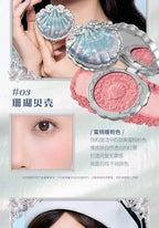 Makeup Flowerknows Shell Pearl Collection Silk Satin Blusher Lightweight Highly Pigmented Blush Powder Long Lasting Face Blushes