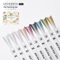 Vendeeni 9 Colors Patting Painting Gel Nail Polish Blooming Transfer Design UV LED Soak Off Gel Varnish Gradient Pat Gel Palette