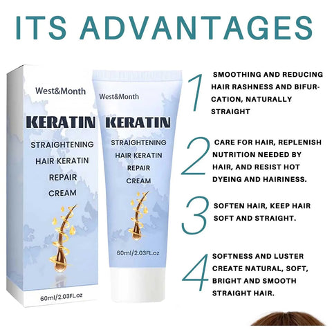Keratin Hair Straightening Cream Keratin Cream For Smoothing Hair Professional Keratin For Permanent Straightening Hair Care