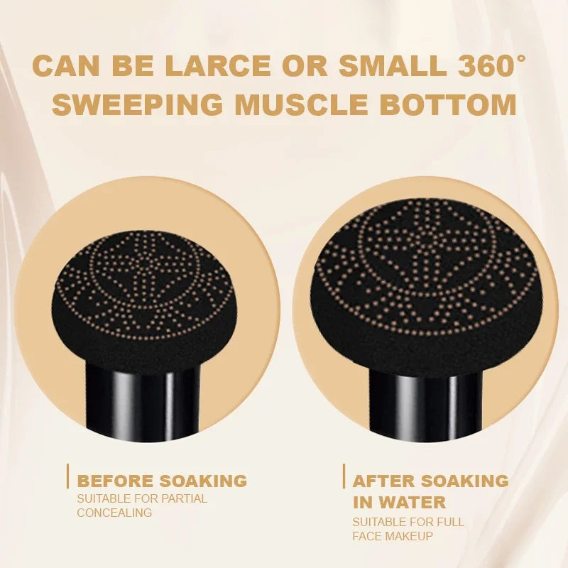 Ocheal BB Cream Air Cushion Compact Make Up Foundation Concealer Cream for Face Cosmetics Makeup Mushroom Head Puff