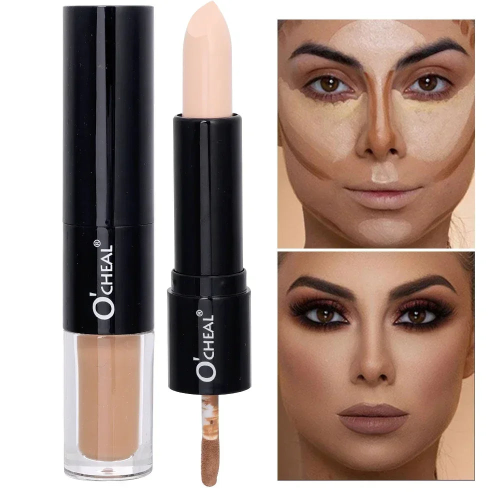 Waterproof Double-end Contouring Bronzer Stick Lasting Natural Matte Concealer Highlighter Pencil Corrector Skin Tone Pen Makeup