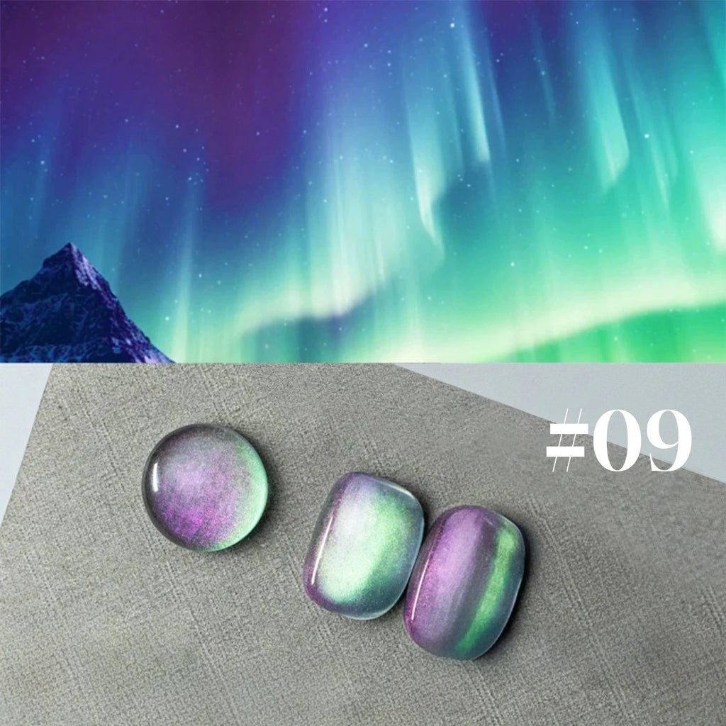 12ML 1-6PCS Popular Winter Internet Celebrity Hot-selling Northern Lights Cat Eye Magnet Gel Nail Polish Nail Art Nail Supplies