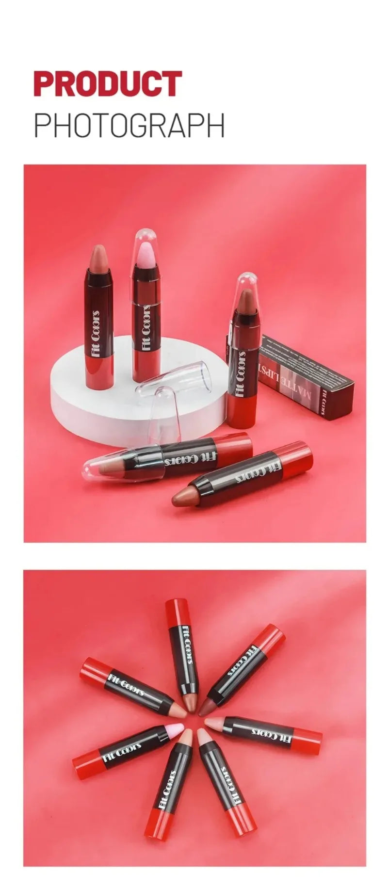 Easy Coloring Gloss Lipstick Lasting Waterproof Matte Crayon Lip Gloss Stick High Pigmented Moisturizing Lip Liner Pen Makeup
