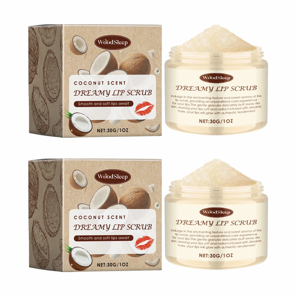 Coconut Vanilla Lip Scrub Exfoliating Even Lip Color Remove Dead Skin Repair Chapped Lip Deep Moisturizing Plump Lip Skin Care