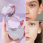Lavender Pressed Powder Matte Powder Lasting Oil Control Full Coverage Face Compact Setting Powder Makeup Foundation Cosmetics