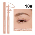 1Pc Ultra-fine Matte Smooth Waterproof Green Purple Eyeliner Gel Pencil Pearlescent White Eyeliner Easy Wear Eyeliner Pen Makeup