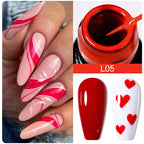 LILYCUTE 5ML Metallic Painting Liner Gel Nail Polish Super Bright Gold Silver Mirror Drawing Gel Semi Permanent Line French Nail