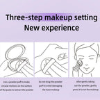 Lavender Pressed Powder Matte Powder Lasting Oil Control Full Coverage Face Compact Setting Powder Makeup Foundation Cosmetics