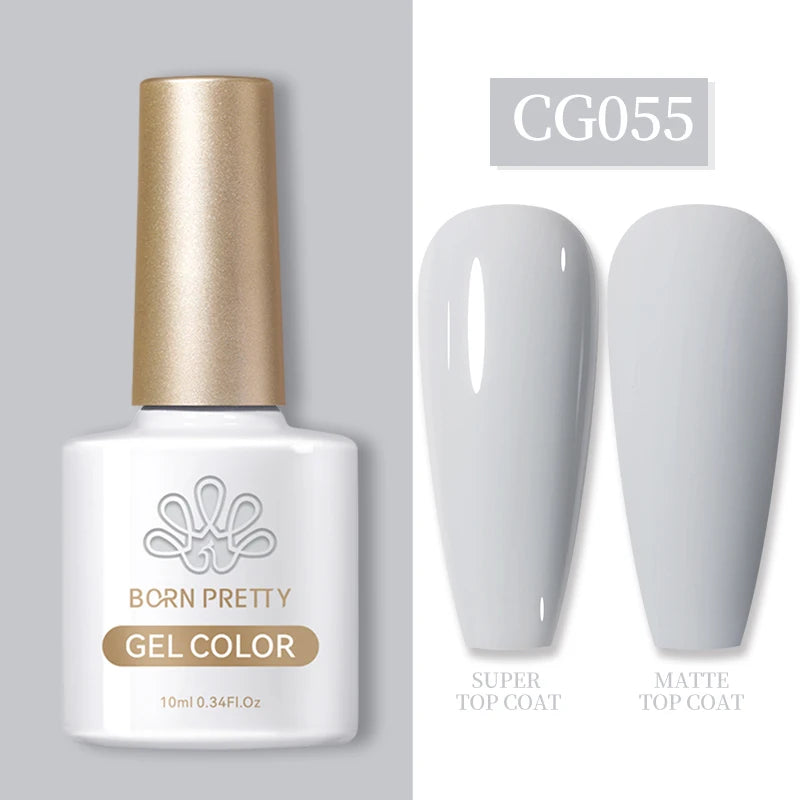 BORN PRETTY 10ml Gel Nail Polish Gel 130 Colors Semi Permanent Solid Nail Gel Varnish Soak Off UV Gel for Base Top Coat