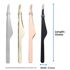 Hair Removal Tweezers Stainless Steel Eyebrow Tweezers Slant Tip Point Tip Flat Tip Rose Gold Silver Black Cosmetic Makeup Tools