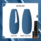 MEET ACROSS 8 Colors Mirror Gel Nail Polish Long-lasting Quick-drying Metallic Gold Silver Red Semi Permanent Varnish Nail Art