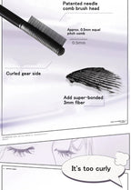 Judydoll Dual-Ended Mascara Waterproof Volumizing Curling Lengthening - Smudge Proof Fiber Brush, 2-in-1 Clump-Free Formula